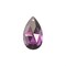 Crystal Lane DIY 22x38mm Teardrop Faceted Crystal Glass Pendants, 1pc